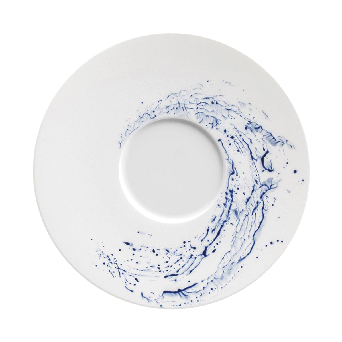 JL Coquet  BLUE IMPRESSION - Assiette Mise en bouche 3.94 Inch SKU: HOR1031BIMPBLNC000