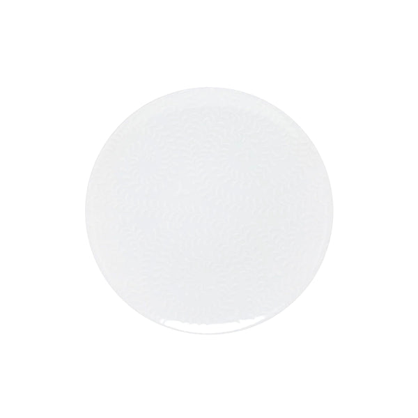 Jl Coquet ARJUNA White on White - Dessert Plate - 8.3 in SKU: AGO1028BB0103