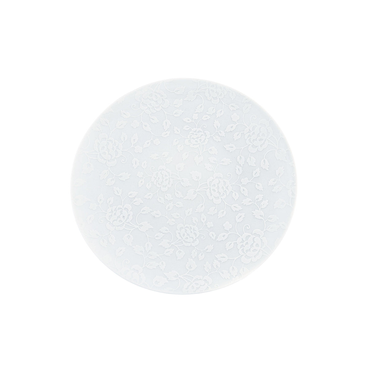 Jl Coquet THISTLES White on white - Dessert plate - 8.3 in SKU: AGO1028BB0016