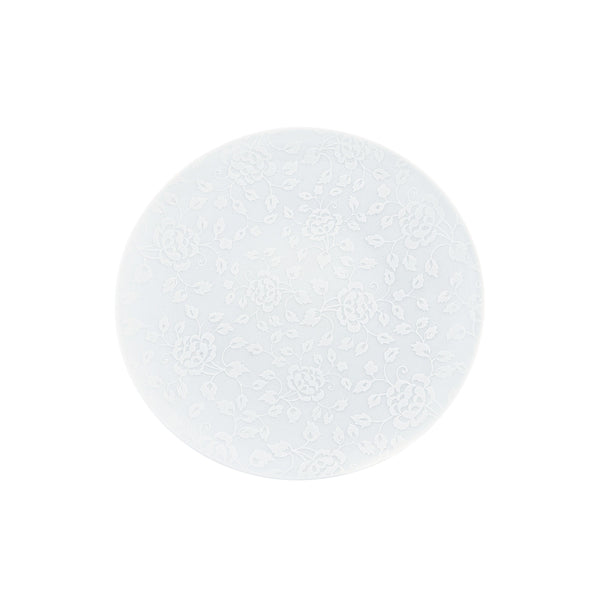 Jl Coquet THISTLES White on white - Dessert plate - 8.3 in SKU: AGO1028BB0016