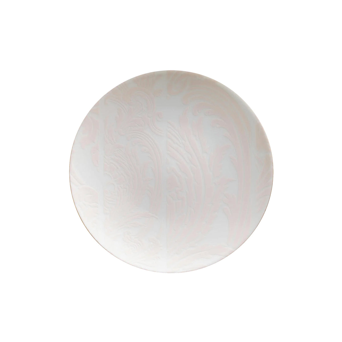 Jl Coquet Indian Pink Powder Pink with Gold Trim - Dessert Plate - 8.3 in SKU: AGO1028BBA107