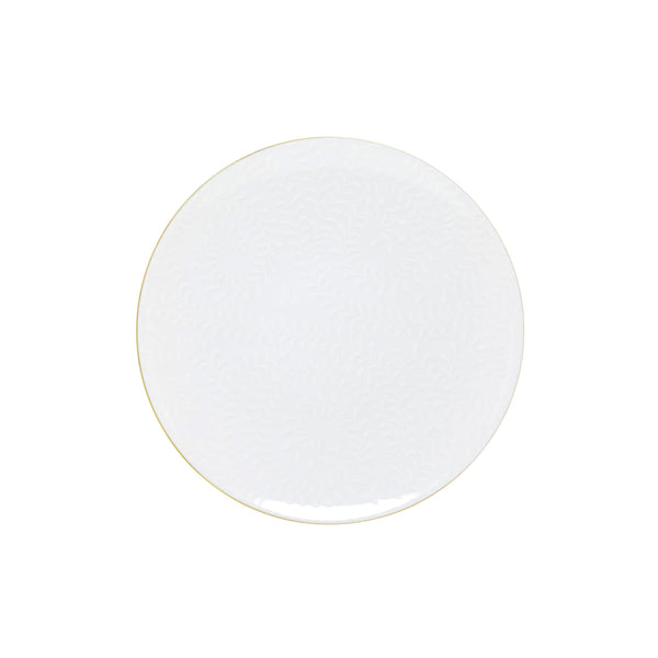 Jl Coquet ARJUNA White Gold Fillet - Dessert Plate - 8.3 in SKU: AGO1028BBA096