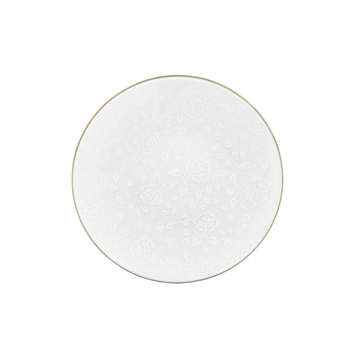 Jl Coquet THISTLES White Gold Fillet - Dessert Plate - 8.3 in SKU: AGO1028BBA013