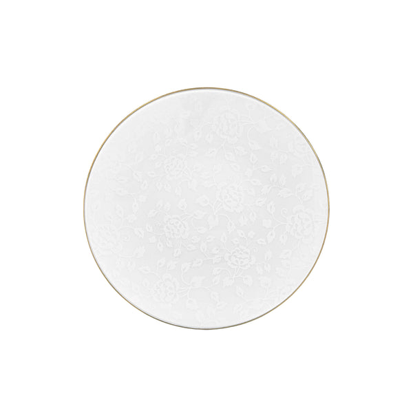 Jl Coquet THISTLES White Gold Fillet - Dessert Plate - 8.3 in SKU: AGO1028BBA013
