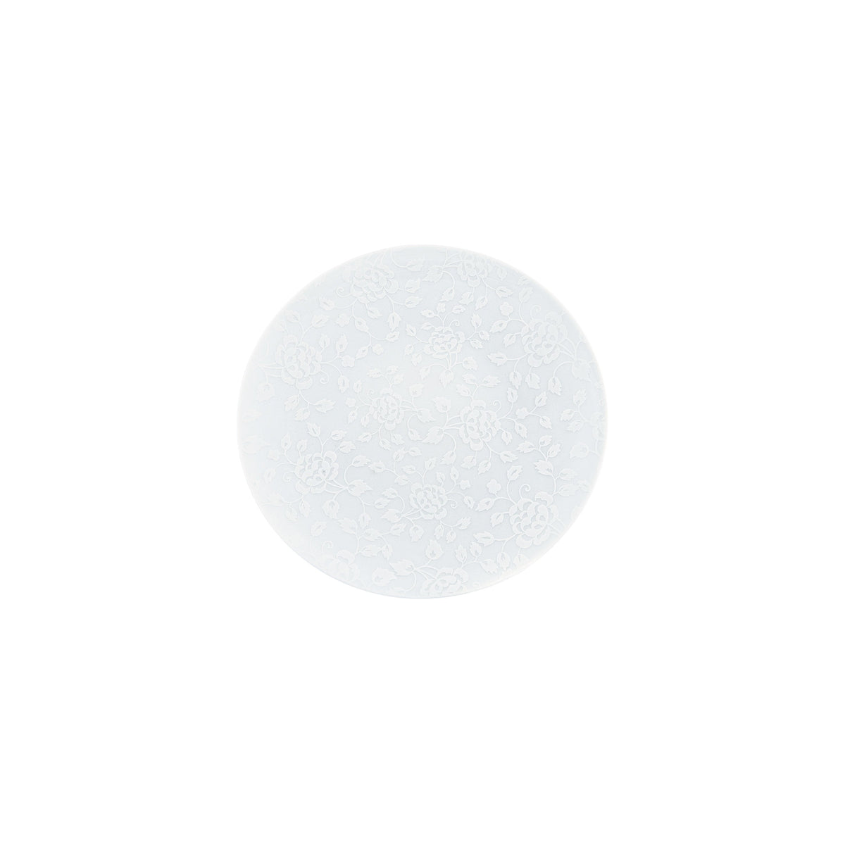 Jl Coquet THISTLES White on white - Bread plate - 6.1 in SKU: AGO1008BB0016