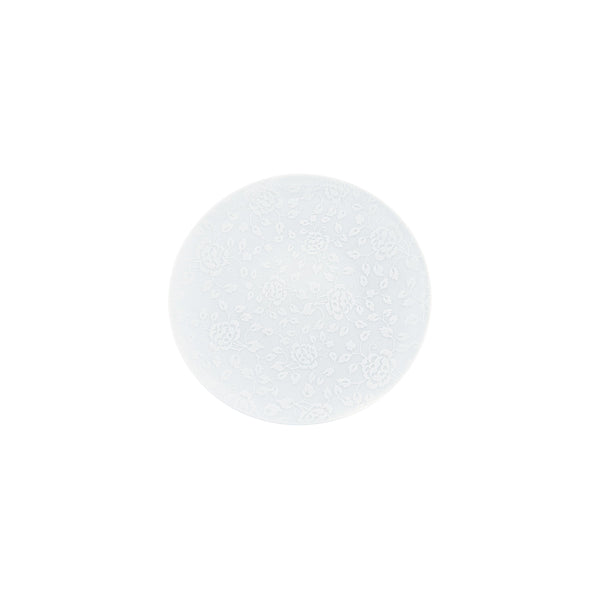 Jl Coquet THISTLES White on white - Bread plate - 6.1 in SKU: AGO1008BB0016