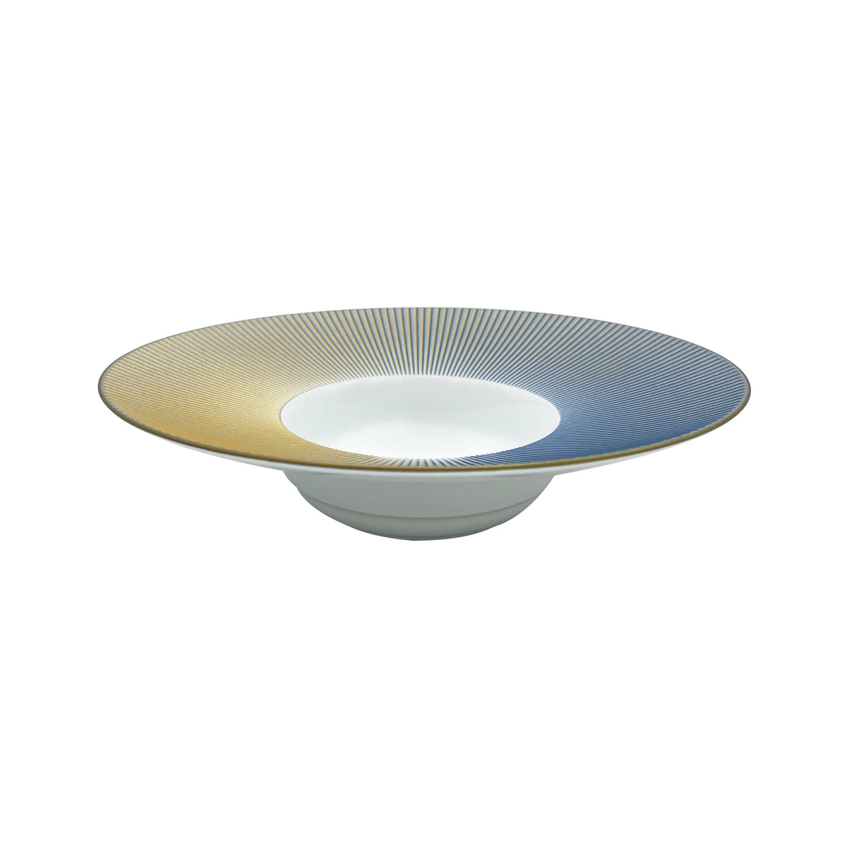 Jl Coquet BOLERO Iridescent Blue - Large Rimmed Soup Plate - 10.2 in SKU: BOL1023BS0244