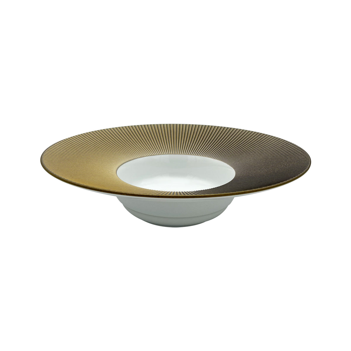 Jl Coquet BOLERO Iridescent Brown - Large Rimmed Soup Plate - 10.2 in SKU: BOL1023BS0245