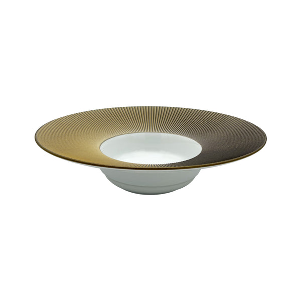Jl Coquet BOLERO Iridescent Brown - Large Rimmed Soup Plate - 10.2 in SKU: BOL1023BS0245