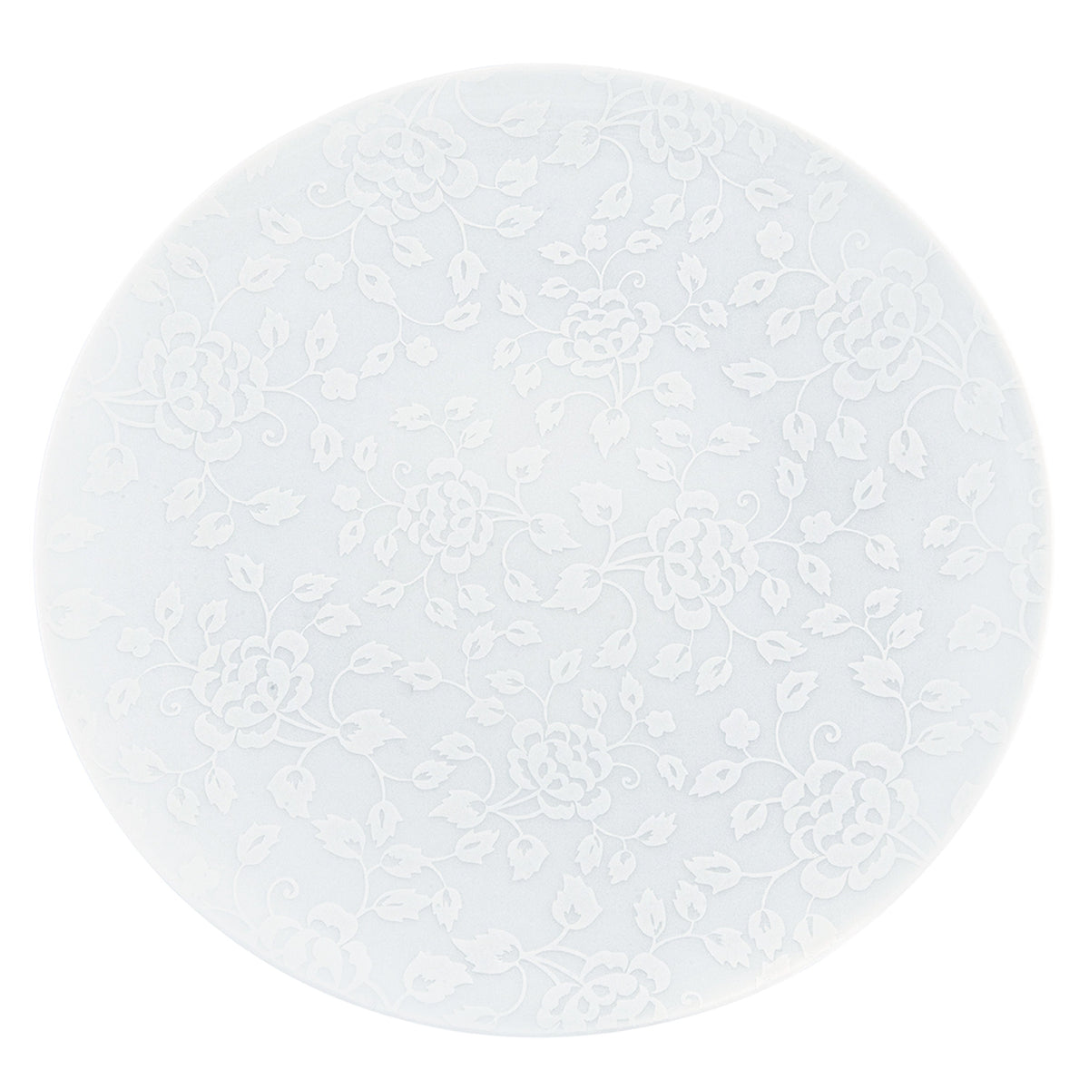 Jl Coquet THISTLES White on white - Serving plate - 12.6 in SKU: AGO1039BB0016
