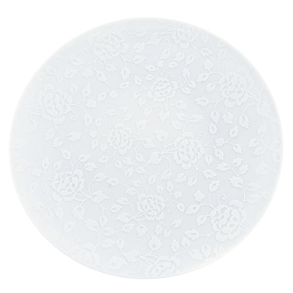 Jl Coquet THISTLES White on white - Serving plate - 12.6 in SKU: AGO1039BB0016
