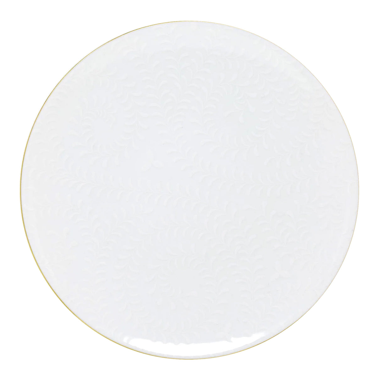Jl Coquet ARJUNA White Fillet Gold - Serving Plate - 12.6 in SKU: AGO1039BBA096