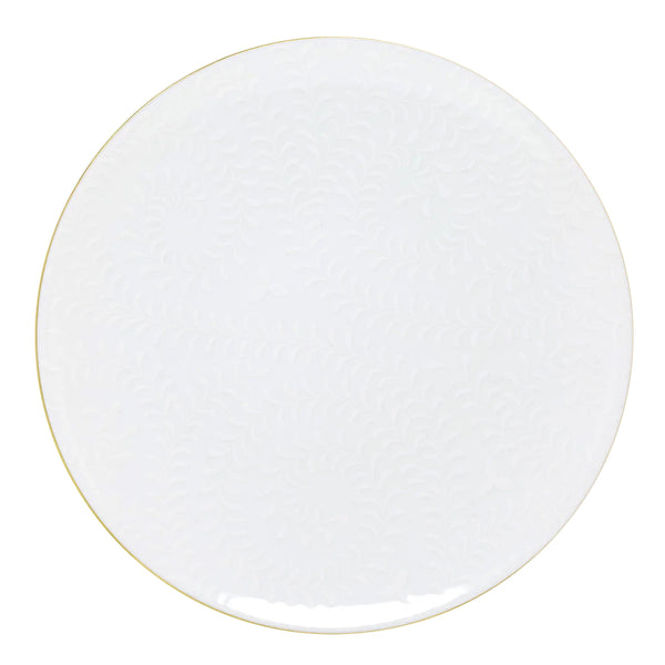 Jl Coquet ARJUNA White Fillet Gold - Serving Plate - 12.6 in SKU: AGO1039BBA096