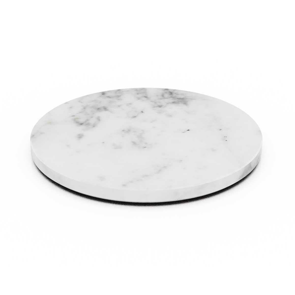 Craster Tilt Large White Marble Plinth 320? ? 25 mm ?/ 12.6? ? 1 in ? SKU: BU_MP1610