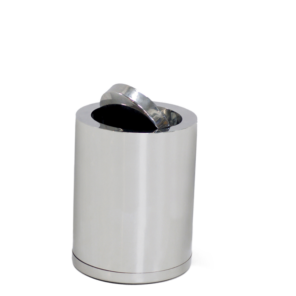 Craster Waste Bin with Lid - Stainless Steel - NO LINER 175 x 175 x 220 mm / 6.89 x 6.89 x 8.66 in SKU: AP_SS002.1