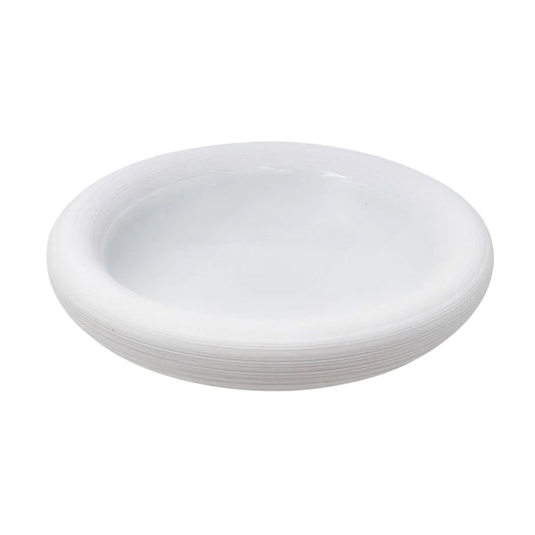 Jl Coquet HEMISPHERE Satin White - Bubble Deep Plate - 9.4 in SKU: HEM1088BS0000