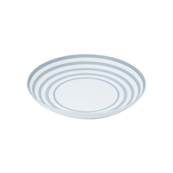 Jl Coquet HEMISPHERE Striped Storm Blue - MM Pasta Plate - 9.4 in SKU: HEM1009BS0072