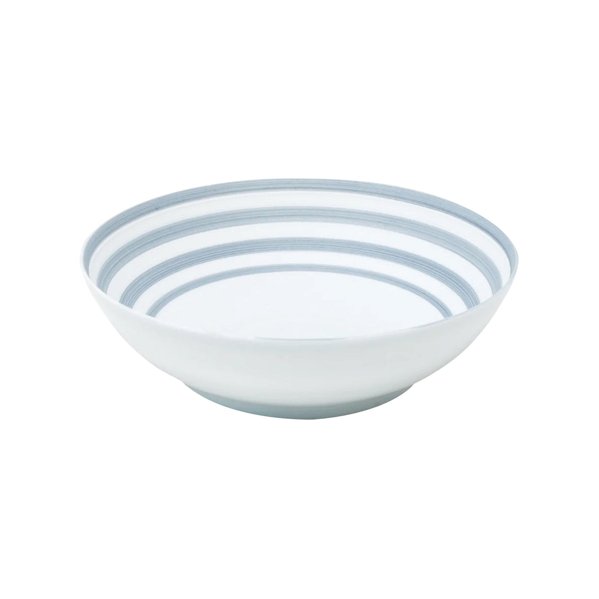 Jl Coquet HEMISPHERE Striped Storm Blue - Large Salad Bowl - 7.7 in SKU: HEM2013BS0072