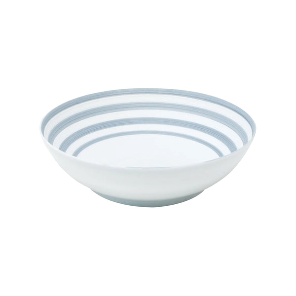 Jl Coquet HEMISPHERE Striped Storm Blue - Large Salad Bowl - 7.7 in SKU: HEM2013BS0072