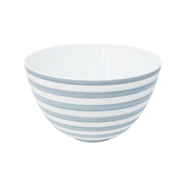 Jl Coquet HEMISPHERE Striped Storm Blue - Maxi Salad Bowl - 9.8 in SKU: HEM5053BS0072