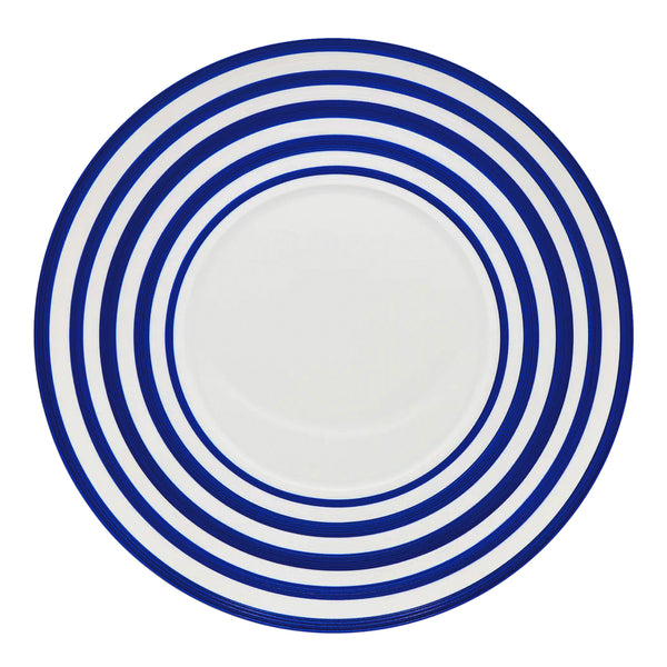 Jl Coquet HEMISPHERE Striped Royal Blue - Serving Plate - 12.6 in SKU: HEM1039BS0094