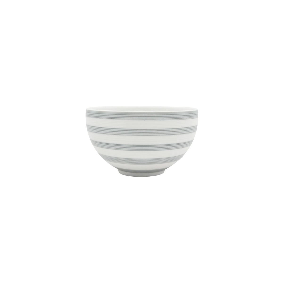 Jl Coquet HEMISPHERE Striped Grey - Rice Bowl - 3.7 in SKU: HEM2003BS0079