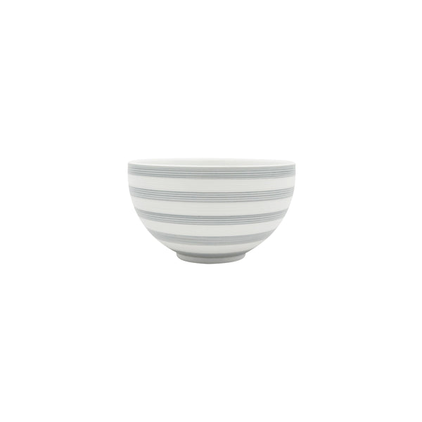 Jl Coquet HEMISPHERE Striped Grey - Rice Bowl - 3.7 in SKU: HEM2003BS0079