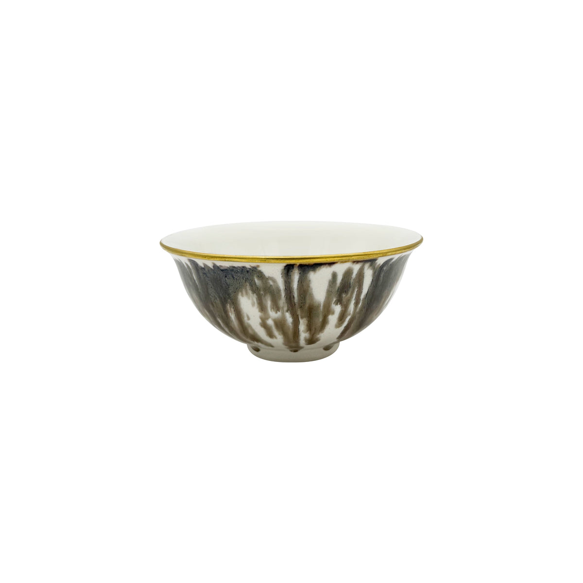 Jaune de Chrome ECAILLE CREME Gold Fillet - Rice Bowl, Asian Line  - 4.7 in SKU: LAS2003ECRECREMA00
