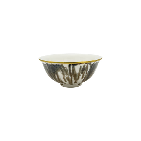 Jaune de Chrome ECAILLE CREME Gold Fillet - Rice Bowl, Asian Line  - 4.7 in SKU: LAS2003ECRECREMA00
