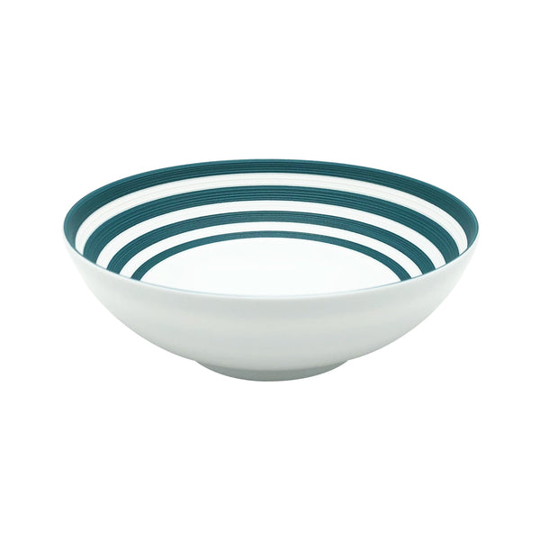 Jl Coquet HEMISPHERE Striped Persian Blue - Large Salad Bowl - 7.7 in SKU: HEM2013BS0280