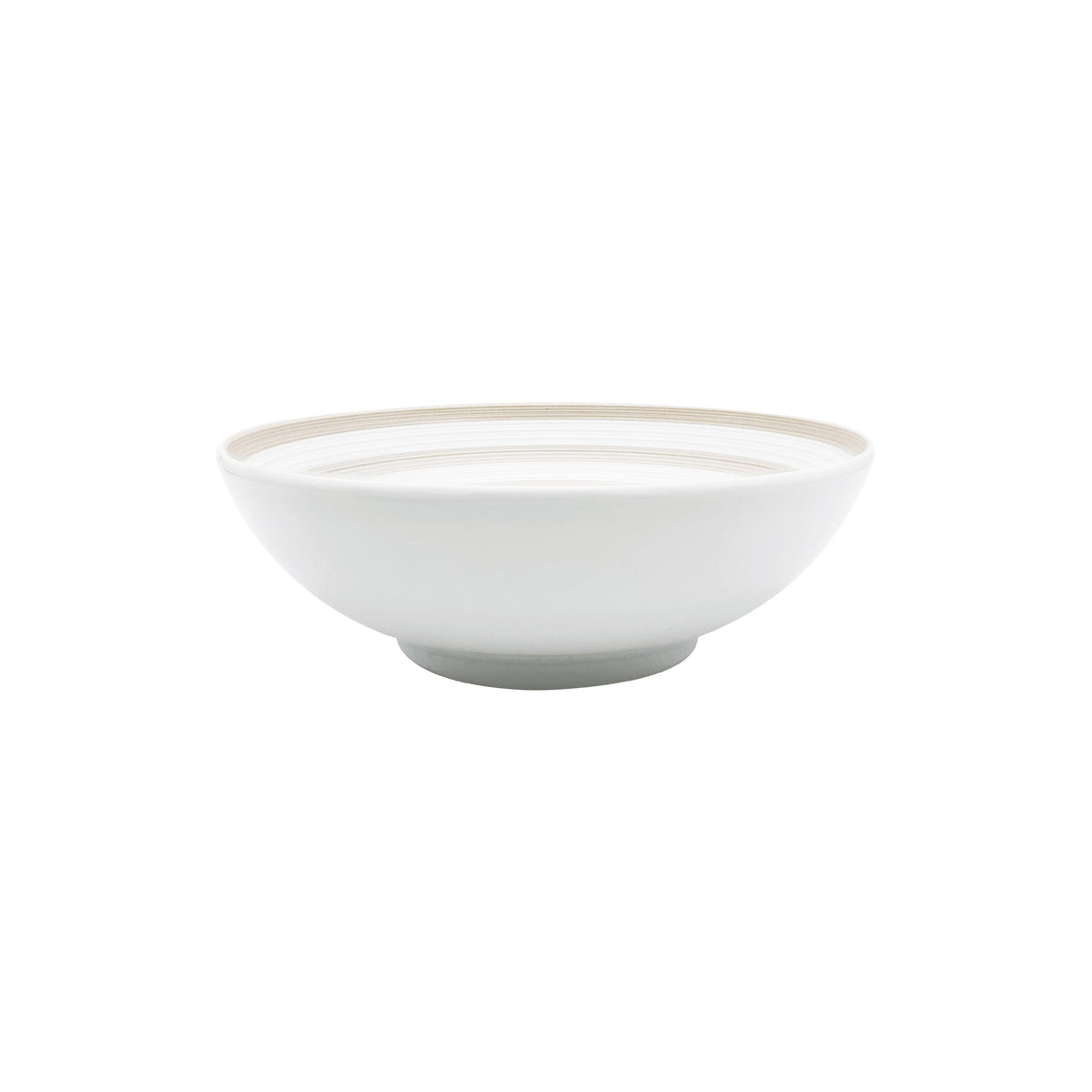 Jl Coquet HEMISPHERE Striped Vanilla - Small Salad Bowl - 6.7 in SKU: HEM2014BS0082