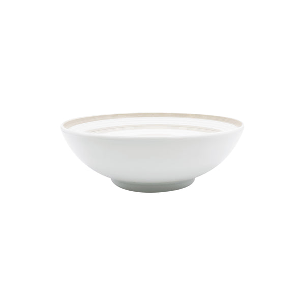 Jl Coquet HEMISPHERE Striped Vanilla - Small Salad Bowl - 6.7 in SKU: HEM2014BS0082