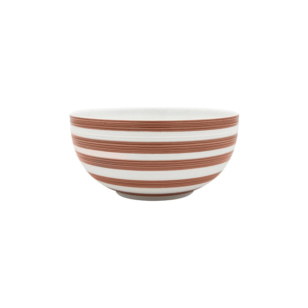 Jl Coquet HEMISPHERE Striped Metallic Pink - Soup Bowl - 4.5 in SKU: HEM2006BS0149