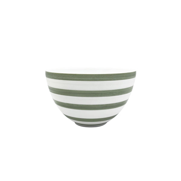Jl Coquet HEMISPHERE Striped Khaki Green - Maxi Bowl - 15.2 fl oz SKU: HEM2009BS0083