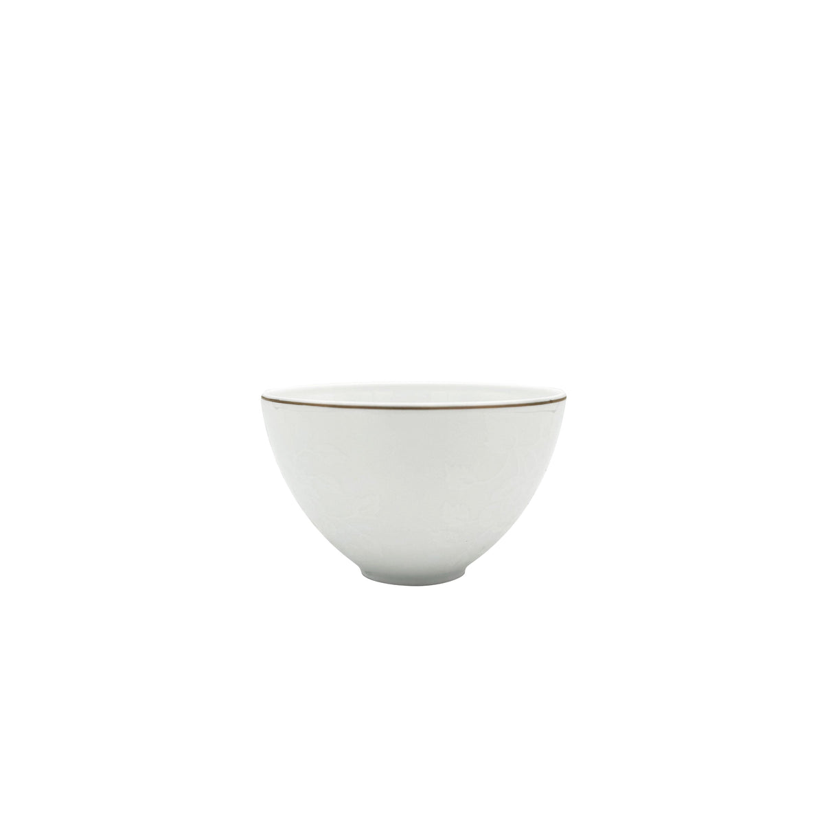 Jl Coquet THISTLES White with Gold Trim - Medium Bowl - 5.1 fl oz SKU: HOR2010BBA013