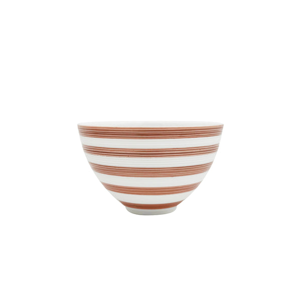 Jl Coquet HEMISPHERE Striped Metallic Pink - Medium Bowl - 5.1 fl oz SKU: HEM2010BS0149