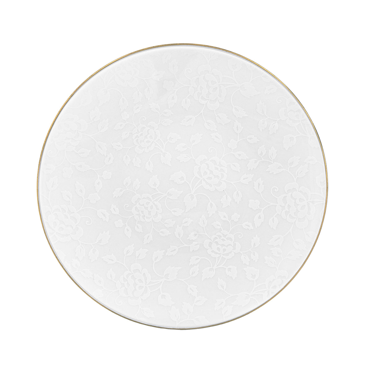 Jl Coquet White Thistles with Gold Trim - 29 cm Plate - 11.4 in SKU: AGO1002BBA013