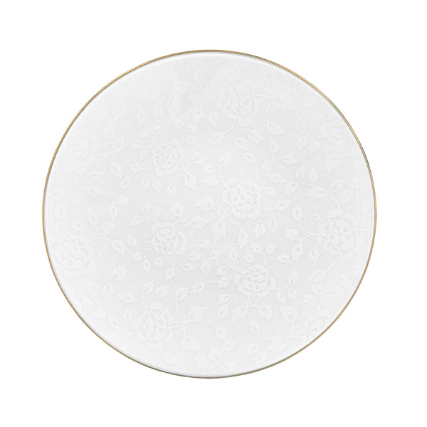 Jl Coquet White Thistles with Gold Trim - 29 cm Plate - 11.4 in SKU: AGO1002BBA013