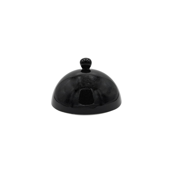 Jaune de Chrome BLACK SEQUIN - Bell-shaped, winged soup plate  - 4.9 in SKU: HOR1047NPAINPAI000