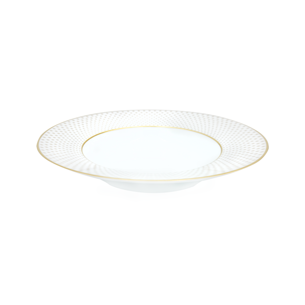 Jl Coquet ROSACE Gold - MM Rimmed Soup Plate - 9.1 in SKU: MHV1024BBA141