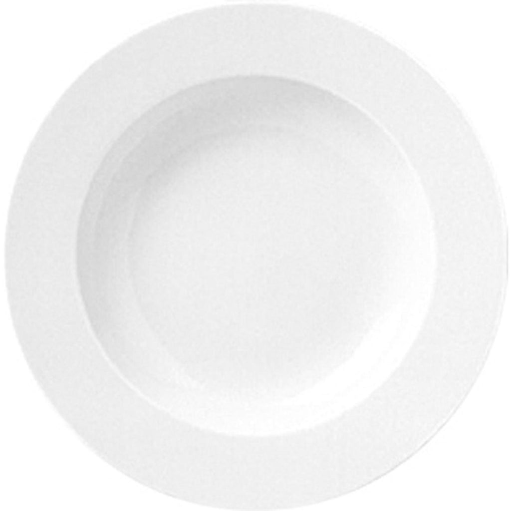 Turgla Delta dia.8.5Inch  h:1.25Inch  7 oz. Round White Porcelain Bowl SKU: D122CK00