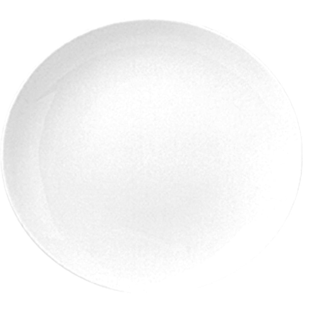 Turgla Delta-Coupe 11Inch  x 10Inch  Oval White Porcelain Plate SKU: D129IZ00
