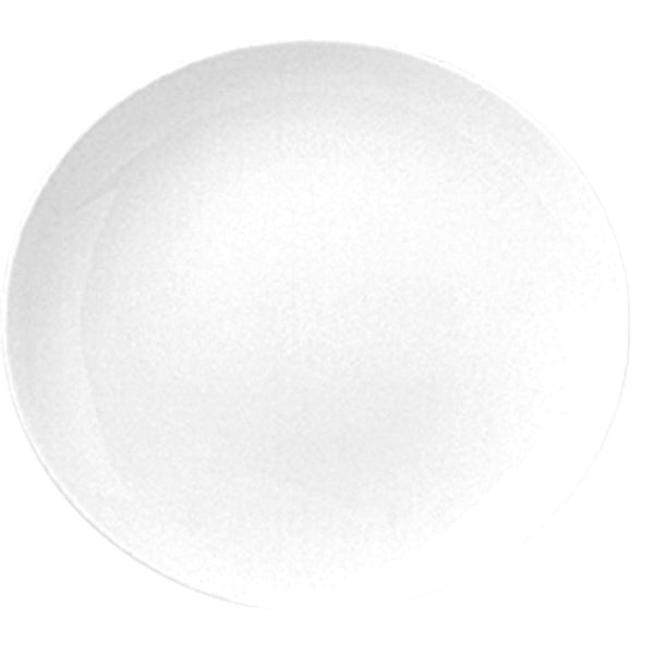 Turgla Delta-Coupe 11Inch  x 10Inch  Oval White Porcelain Plate SKU: D129IZ00