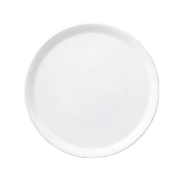 Turgla Delta dia.11.75Inch  Round White Porcelain Plate SKU: D130PT00
