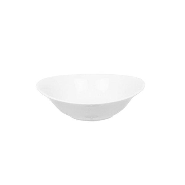 Turgla Elips 6.25Inch  x 5.5Inch  x h:1.75Inch  10 oz. Oval White Porcelain Bowl SKU: ELS16KK00