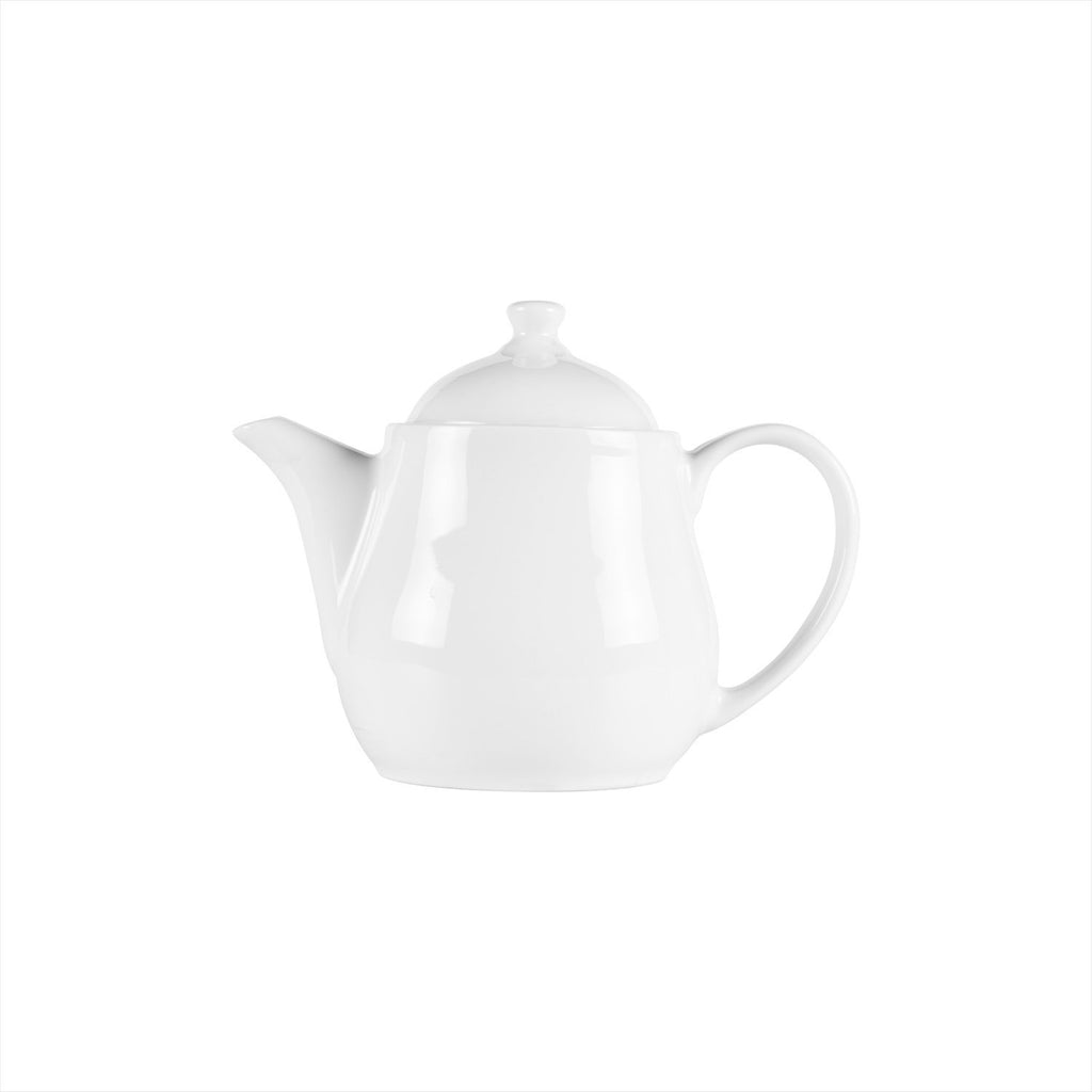 Turgla Delta-Coupe dia.6Inch  h:3Inch  13 oz. Round White Porcelain Coffee/Tea Pot SKU: EO01DM00