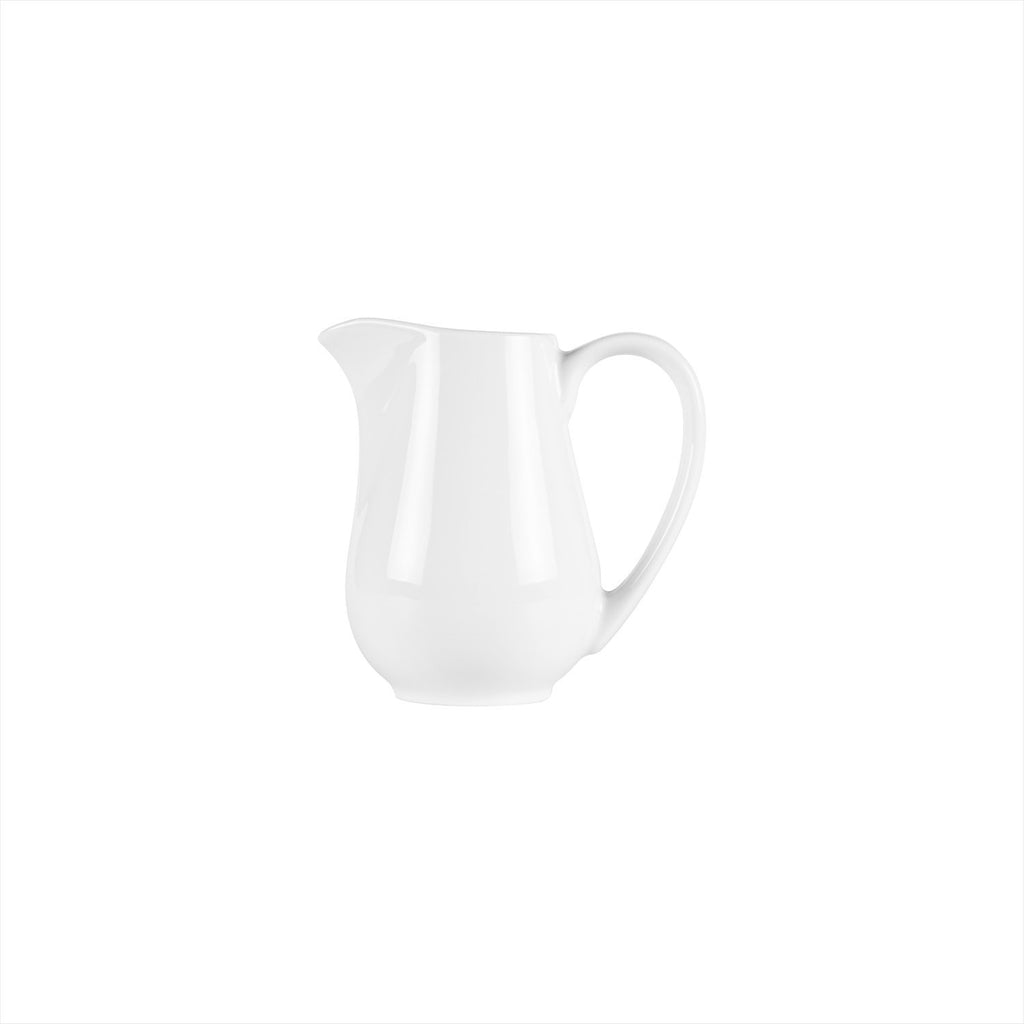 Turgla Delta-Coupe dia.5Inch  h:4.75Inch  12 oz. Round White Porcelain Creamer SKU: EO03SU00