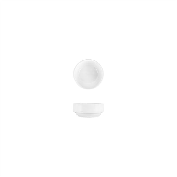 Turgla Delta-Coupe dia.3Inch  h:1.25Inch  3 oz. Round White Porcelain Ramekin SKU: EO08JK00