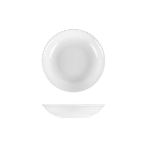 Turgla Delta-Coupe dia.8Inch  h:1.5Inch  18 oz. Round White Porcelain Deep Plate SKU: EO20CK00