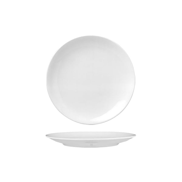 Turgla Delta-Coupe dia.9.75Inch  Round White Porcelain Plate SKU: EO25DU00